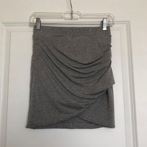 Asymmetric Mini Wrap Skirt